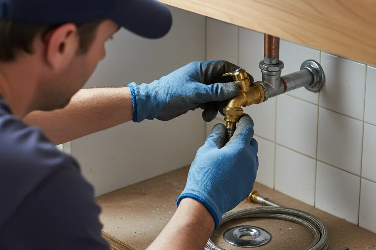 Shutoff valve and fitting work during Well Pump Repair in Knoxville